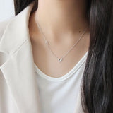 King He Fine Fashion Jewelry SET "V" Dainty Sterling Silver Necklace perfect for Vegans!
