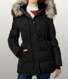 Macy's Coats & Jackets BCBGeneration Faux-Fur-Trim Hooded Puffer Coat Sz Small