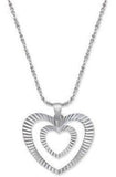 Macy's Fine Fashion Jewelry-Necklace Giani Bernini Double Heart Love 925 Sterling Silver Necklace
