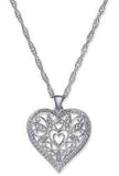 Macy's Fine Fashion Jewelry-Necklace Giani Bernini Filligree Heart Love 925 Sterling Silver Necklace