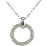 Macy's Fine Fashion Jewelry-Necklace Mesh Circle Necklace Giani Bernini Necklaces-Selection of Italian Sterling Silver Designer Jewelry*