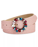 Macy's Med Steve Madden Pink Jeweled Belt Vegan