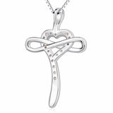 Monica Fine Fashion Jewelry-Necklace Cross Necklace Pendant Sterling Silver