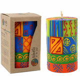 Nobunto Candles Single Boxed Hand-Painted Pillar Candle - Shahida Design - Nobunto