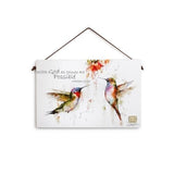 Inspirational Wall Art with Bluebirds or Hummingbirds, Beautiful!