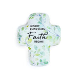 One Coast - Demdaco keepsake box Faith Begins Artful Cross Keeper Sculpture Trinket Box