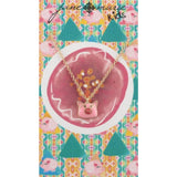 Girl's Fashion Necklaces and Earring Sets-Pink Pig, Unicorn, Llama by Jane Marie - Necklace