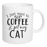 One Coast - P Graham Dunn Mugs I just want to Sip Coffee and Pet My Cat P Graham Dunn Pet Lovers Coffee Mug