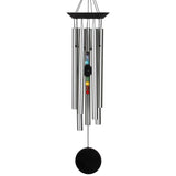 Chakra Chime - Seven Stones, Large, Black Woodstock Chimes