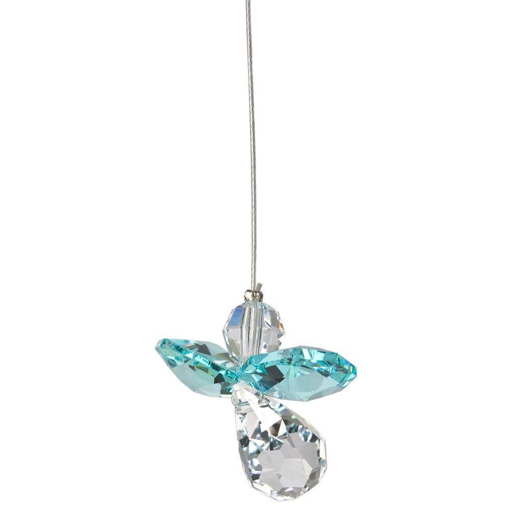 One Coast - Woodstock Chimes Decor Crystal Guardian Angel Suncatchers in Birthstone Colors-Small