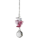 One Coast - Woodstock Chimes Decor Crystal Sunrise Cascade Suncatchers-Green, Pink, Purple Sparkling Splendor!*