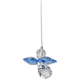 One Coast - Woodstock Chimes Decor Sapphire Crystal Guardian Angel Suncatchers in Birthstone Colors-Small