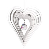 One Coast - Woodstock Chimes Decor Woodstock Chimes Crystal Heart "Shimmer" Spinning Heart