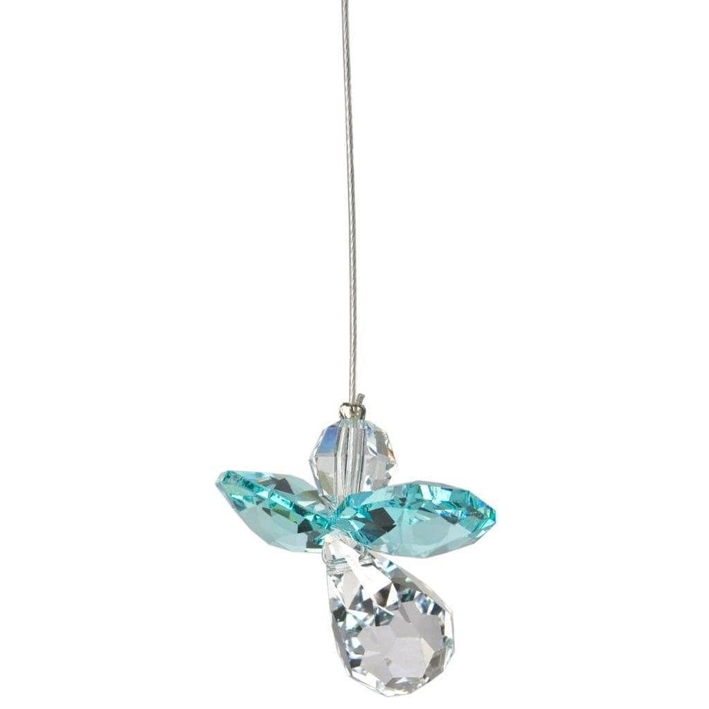 One Coast - Woodstock Chimes Decor Zircon Crystal Guardian Angel Suncatchers in Birthstone Colors-Small