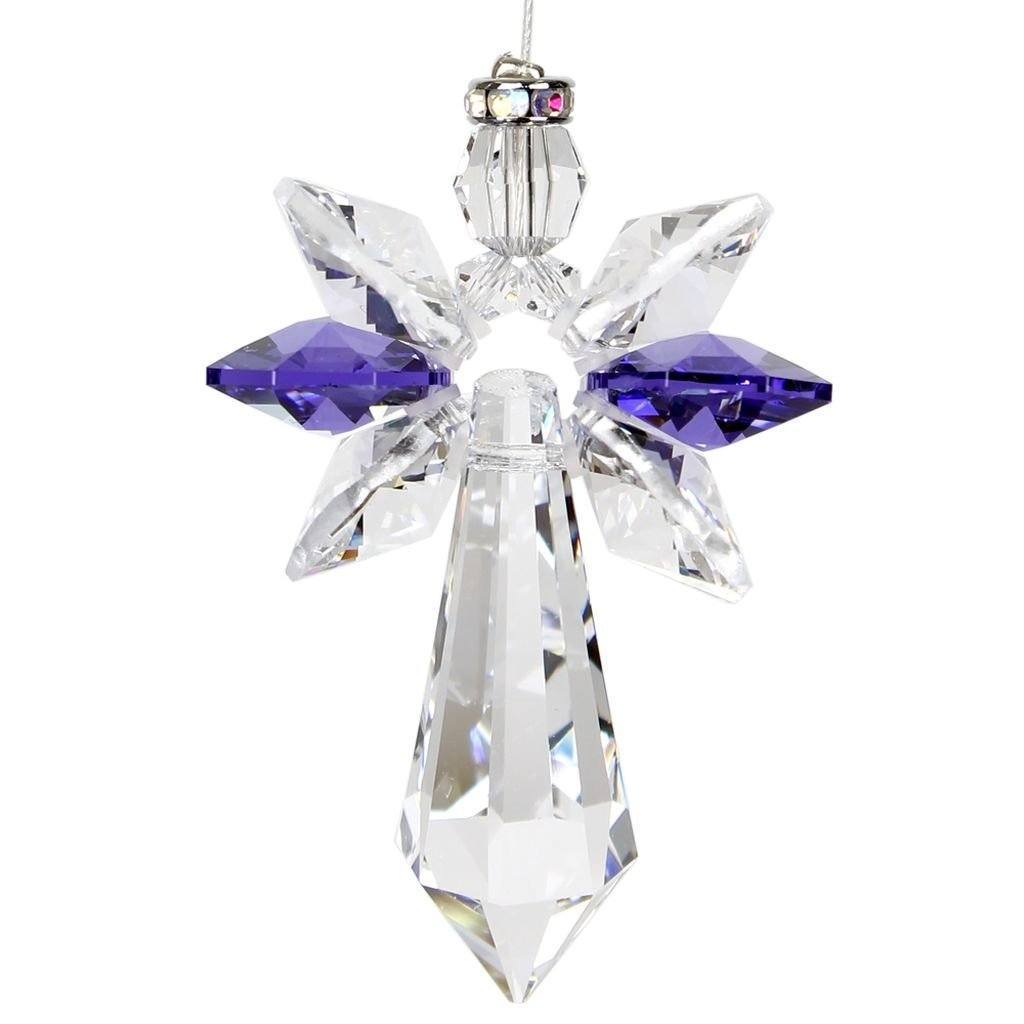 One Coast - Woodstock Chimes Gifts For the Home Amethyst Guardian Angel Crystal Suncatchers Large -Glorious Colors! Rainbow Makers