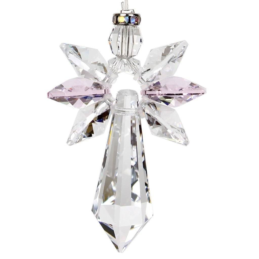 One Coast - Woodstock Chimes Gifts For the Home Rose Guardian Angel Crystal Suncatchers Large -Glorious Colors! Rainbow Makers