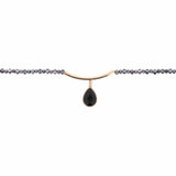 OneCoast - JaneMarie Fashion Necklace Two Tone BD Choker with Gold Bar & Jet Teardrop Choker Necklaces Jane Marie Beaded Chokers-Variety of Beautiful Styles for Everyone!