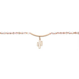 OneCoast - JaneMarie Fashion Necklace Two Tone Pink Gold Bar Cactus Choker Necklaces Jane Marie Beaded Chokers-Variety of Beautiful Styles for Everyone!