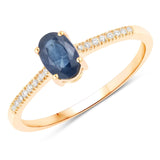 Quintessence Fine Jewelry Rings Yellow Sapphire and Diamond Ring in 14K White Gold-Elegant & Minimalist