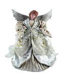 SANTA'S WORKSHOP INC Holiday Decoration 16" Gilded Angel Tree Topper Hand painted Hand crafted