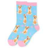 selini nY Socks Dog womens Golden Retriver or Yellow Lab Crew Socks Men Women Sizes Quality