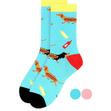 Selini Socks Hot Dog Sock Women's HOT Dog Weiner Dog Socks Quality