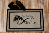 The Funny Side of Life Rubber Door Mat Running Horse Custom Door Mat