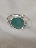 The Pink Pigs, Animal Lover's Boutique Sterling silver Ring Green Size 5 Sterling silver rings with gems