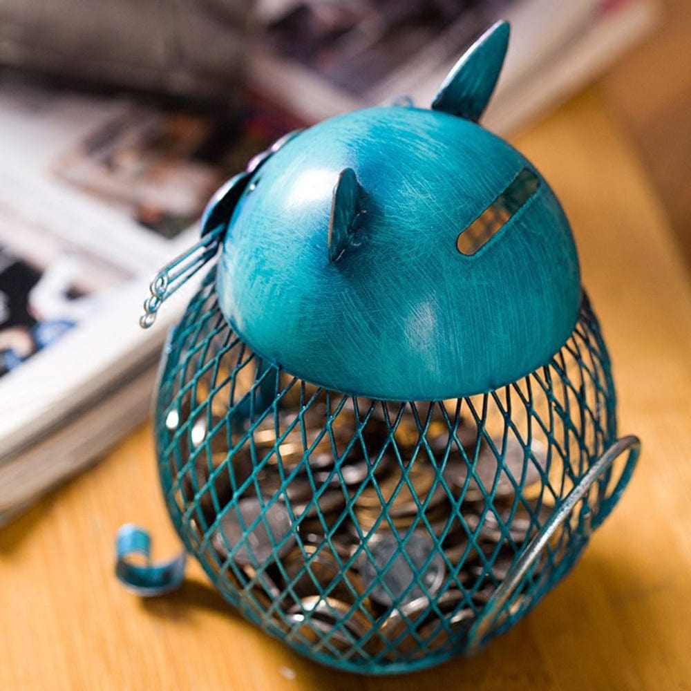 The Pink Pigs Decor Wire Animal Cork Cages & Banks!  Pig, Dog, Cat, Chicken, Cardinal, Owl & More! Metal Craft Decor,