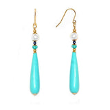 The Pink Pigs Fine Fashion Jewelry-Earrings REGENZ Gemstone Earrings-Jade, Turquoise, Coral, Citrine, Pearls, Lapis HANDMADE with Love!