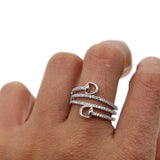 The Pink Pigs Fine Fashion Jewelry Ring Snaffle Bit Ring Platinum Plated Micro Pave CZ for the Horse Lovers!  Gorgeous!  Sparkly!
