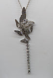 The Pink Pigs Fine Fashion Jewelry SET Necklace Fluttering Butterflies Necklace and Earrings-TOP Quality, Spectacular!