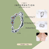 Wostu Ali Express Fine Fashion Jewelry Ring Daisy Freeform Rings Very Unique!  Sterling Silver with Cubic Zirconia